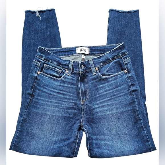 Paige "Verdugo Ankle" Jeans with manufacturers distressed marks, size 28 - Picture 8 of 10